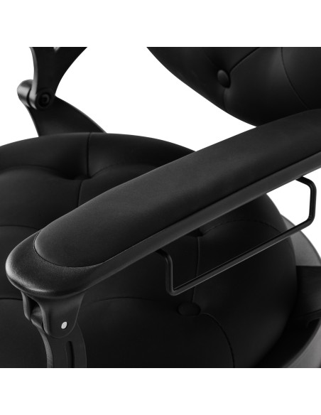 Gabbiano Niccolo barber chair nero con struttura nera