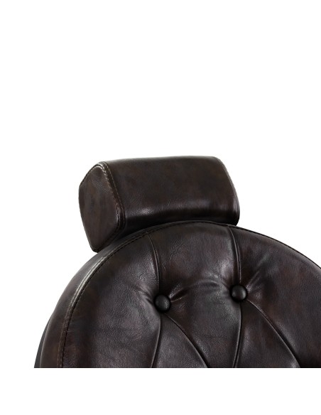 Sedia da barbiere Gabbiano President marrone con struttura nera
