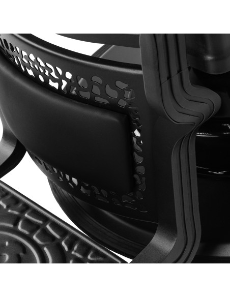 Gabbiano Niccolo barber chair nero con struttura nera