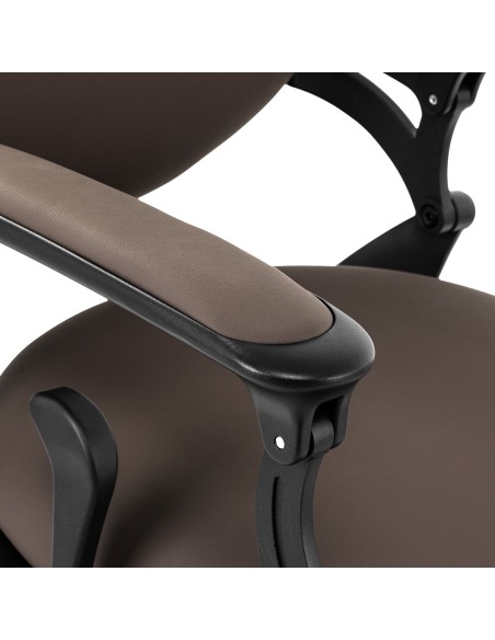 Sedia da barbiere senza bottoni Gabbiano Niccolò marrone