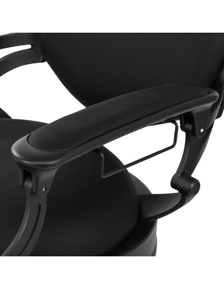 Gabbiano poltrona da barbiere Niccolò nera senza bottoni