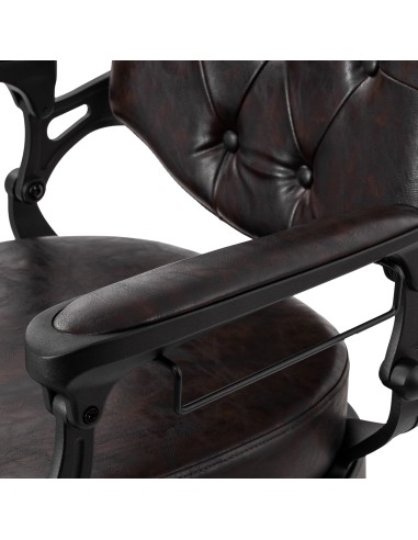 Sedia da barbiere Gabbiano President marrone...