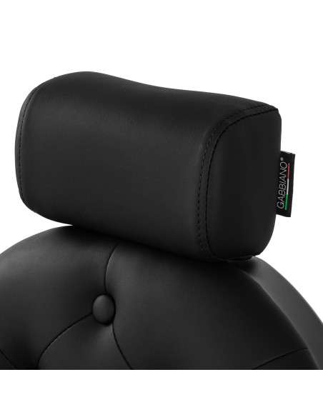 Gabbiano Niccolo barber chair nero con struttura nera