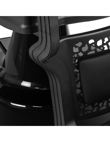 Gabbiano poltrona da barbiere Niccolò nera senza bottoni