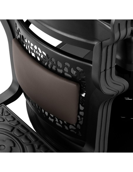 Sedia da barbiere senza bottoni Gabbiano Niccolò marrone