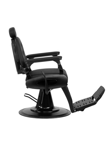 Sedia da barbiere Gabbiano Francesco nero con...