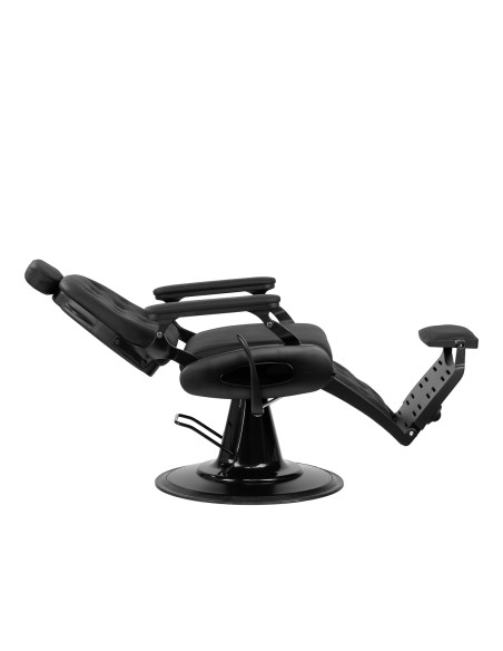 Sedia da barbiere Gabbiano Francesco nero con struttura nera