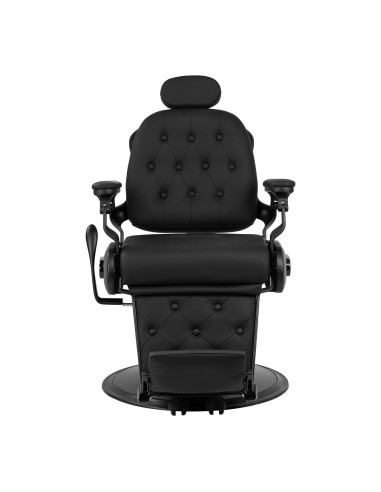 Sedia da barbiere Gabbiano Francesco nero con...