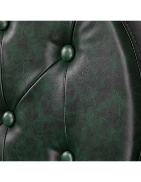 Sedia da barbiere Gabbiano President Verde con struttura cromata