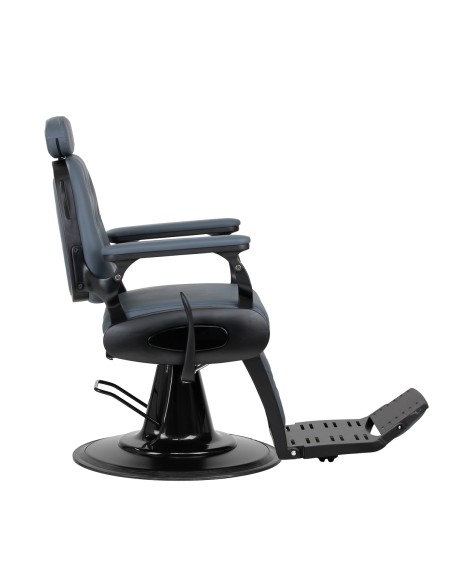 Sedia da barbiere Gabbiano Francesco in grafite con struttura nera
