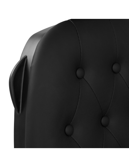 Sedia da barbiere Gabbiano Francesco nero con struttura nera