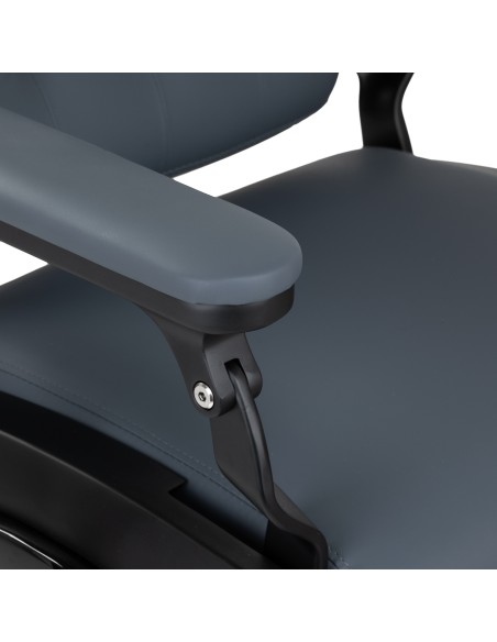 Sedia da barbiere Gabbiano Francesco in grafite con struttura nera