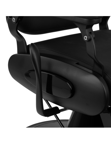 Sedia da barbiere Gabbiano Francesco nero con...