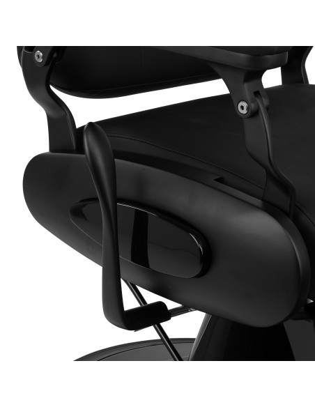 Sedia da barbiere Gabbiano Francesco nero con struttura nera