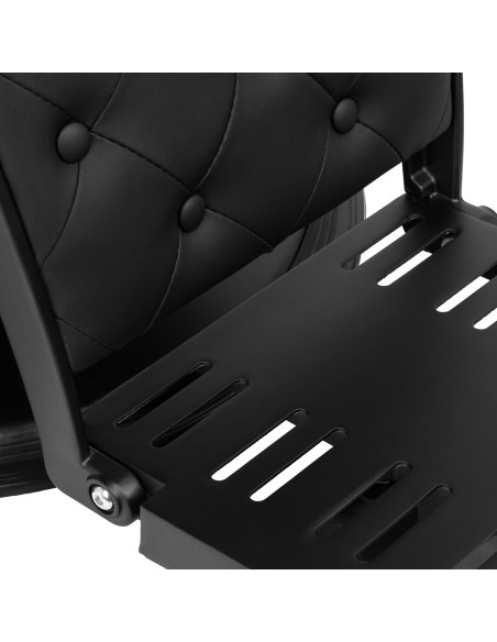 Sedia da barbiere Gabbiano Francesco nero con struttura nera