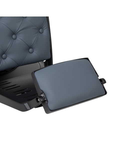 Sedia da barbiere Gabbiano Francesco in grafite con struttura nera