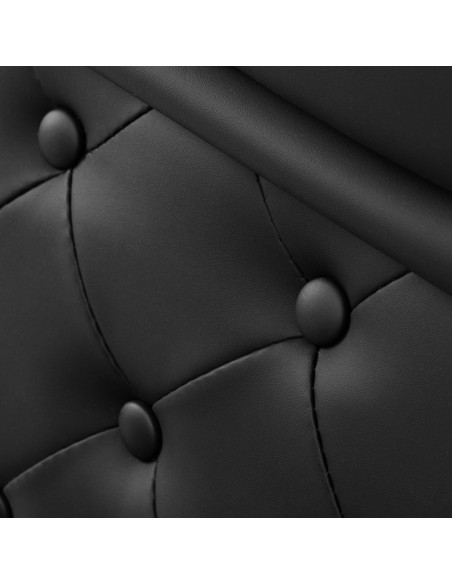 Sedia da barbiere Gabbiano Francesco nero con struttura nera