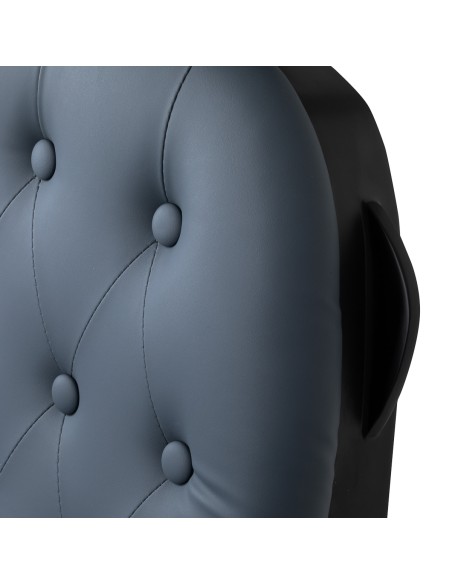 Sedia da barbiere Gabbiano Francesco in grafite con struttura nera