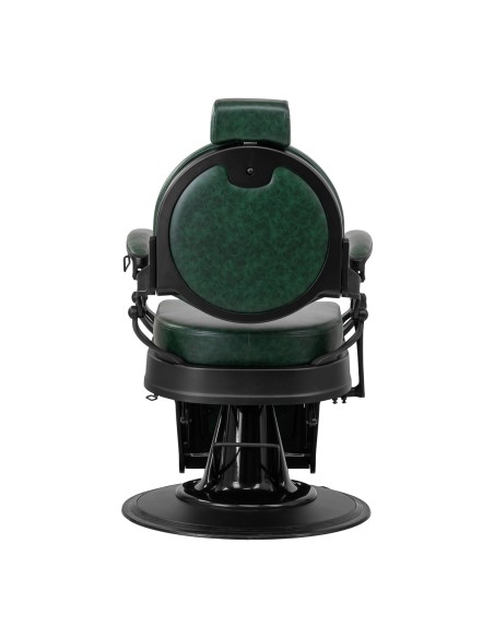 Sedia da barbiere Gabbiano President verde con struttura nera