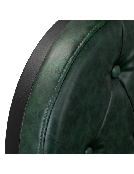 Sedia da barbiere Gabbiano President verde con struttura nera