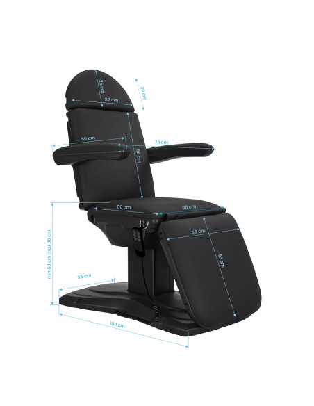 Sedia estetica elettrica SILLON Eclipse 3 siln. nero