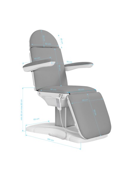 Sedia estetica elettrica SILLON Eclipse 3 grigio forte