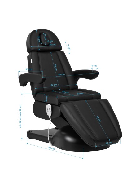 Sedia cosmetica Azzurro Lux 3m nero
