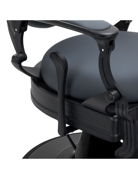 Gabbiano sedia da barbiere Niccolò in grafite senza bottoni