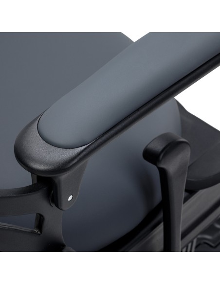 Gabbiano sedia da barbiere Niccolò in grafite senza bottoni