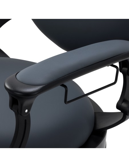 Gabbiano sedia da barbiere Niccolò in grafite senza bottoni