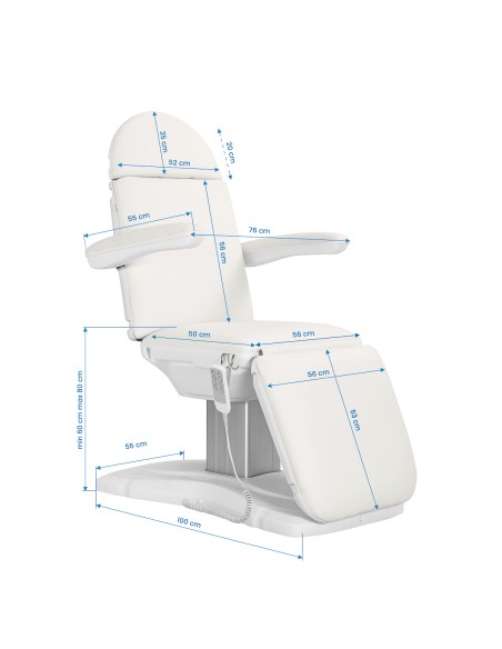 POLTRONA COSMETICA ELETTR. ECLIPSE 4 SILN. BIANCO