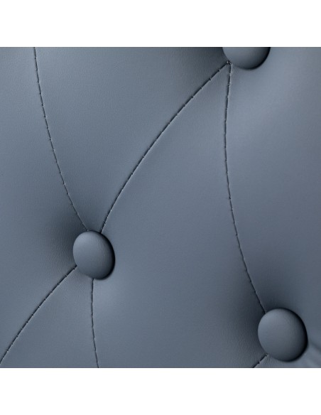 Sedia da barbiere Gabbiano Francesco in grafite con struttura nera spazzolata