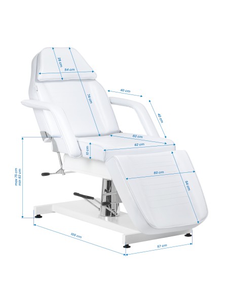 Sedia cosmetica idraulica Sillon v2 210 bianco
