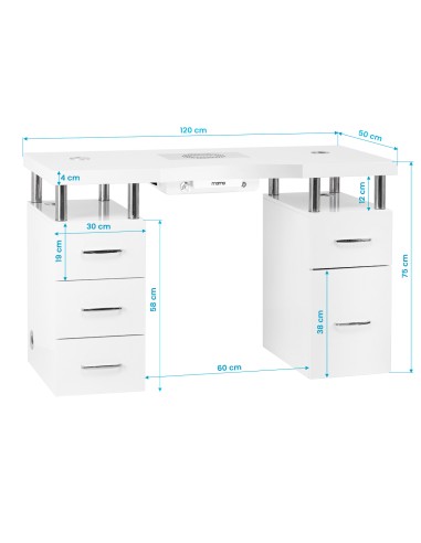 Scrivania per cosmetici MOMO L03 con...