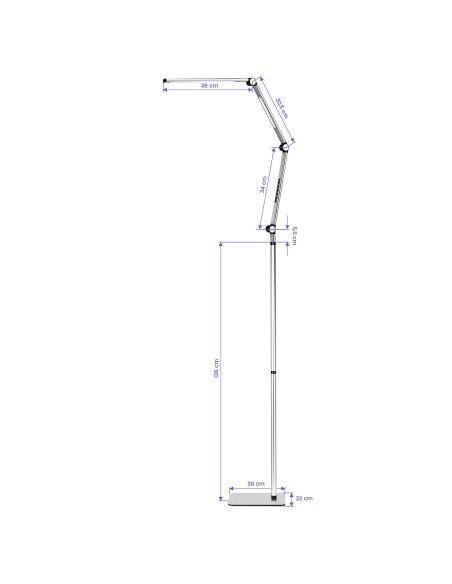 Lampada per il trattamento Yoga a LED 22W argento