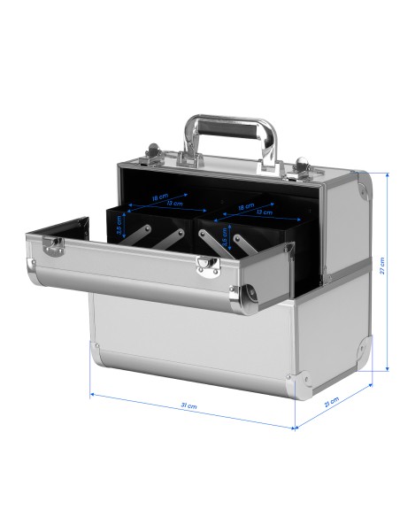 Astuccio cosmetico argento 40