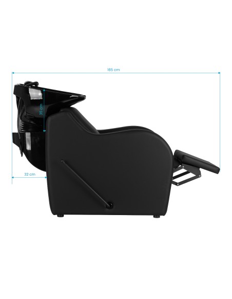 Gabbiano Lavabo per parrucchieri Carmen nero