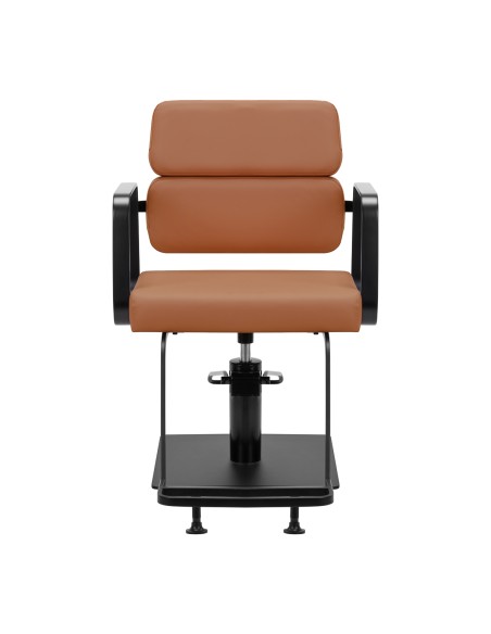 Poltrona da parrucchiere Gabbiano Porto nera e arancione
