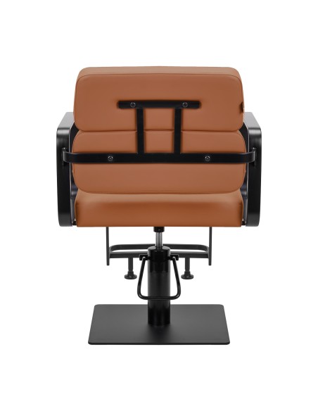 Poltrona da parrucchiere Gabbiano Porto nera e arancione