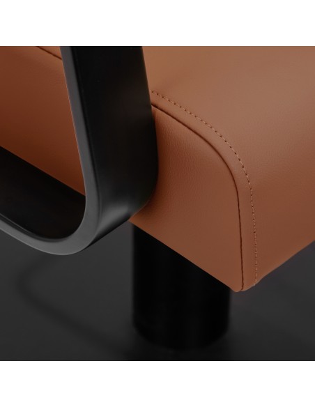 Poltrona da parrucchiere Gabbiano Porto nera e arancione