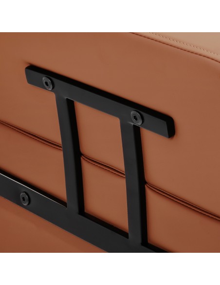 Poltrona da parrucchiere Gabbiano Porto nera e arancione