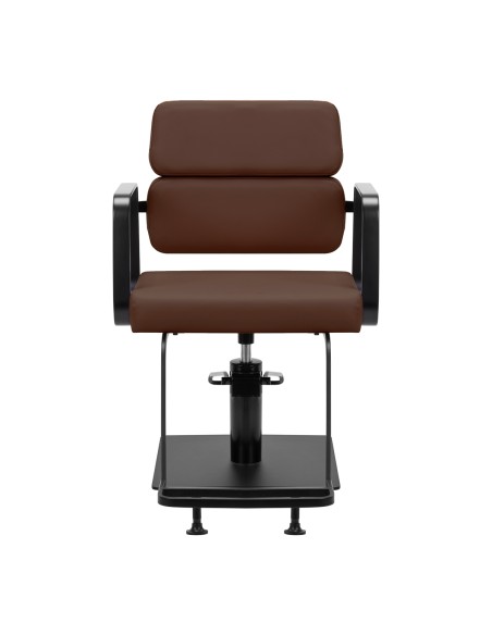 Poltrona da parrucchiere Gabbiano Porto nera e cioccolato