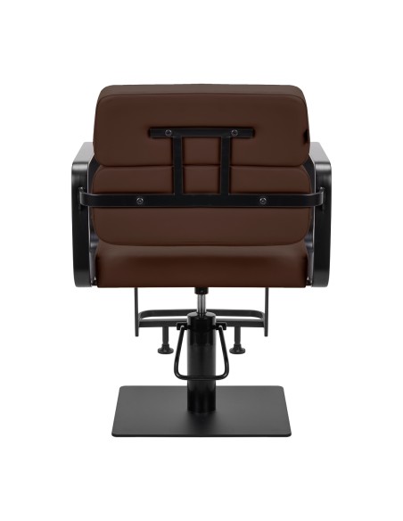Poltrona da parrucchiere Gabbiano Porto nera e cioccolato