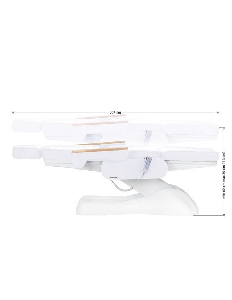 Sedia estetica elettrica SILLON Lux 273b 3 motori bianco freddo