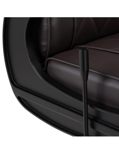 Sedia da barbiere Hair System BM88066B marrone