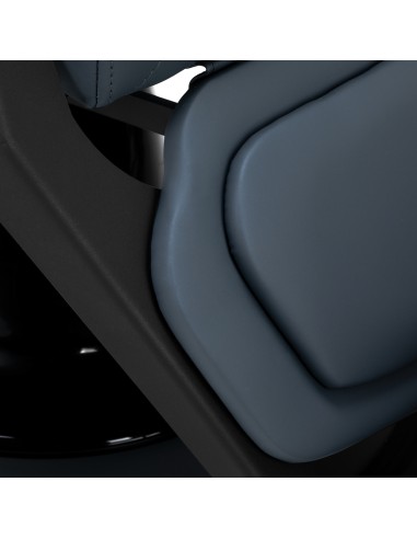 Gabbiano barber chair Bruno con struttura nera...