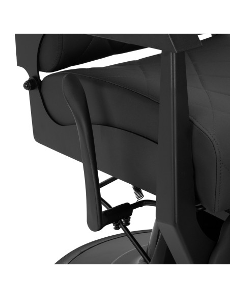 Sedia da barbiere Gabbiano Bruno con struttura nera Nero