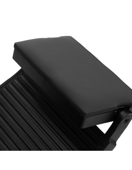 Sedia da barbiere Gabbiano Bruno con struttura nera Nero