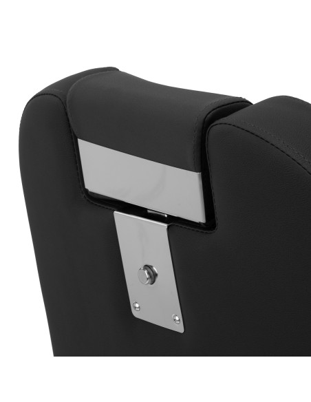 Sedia da barbiere Gabbiano Bruno con struttura nera Nero