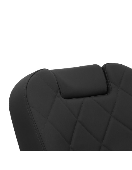 Sedia da barbiere Gabbiano Bruno con struttura nera Nero